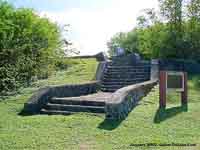 Stone steps constructed on Naval Base Guam to keep Japanese prisoners of war occupied.