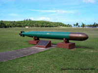 Japanese WWII unexploded torpedo at the Asan War in the Pacific National Historic Park.