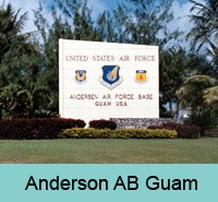 Anderson US Air Base Guam front gate.