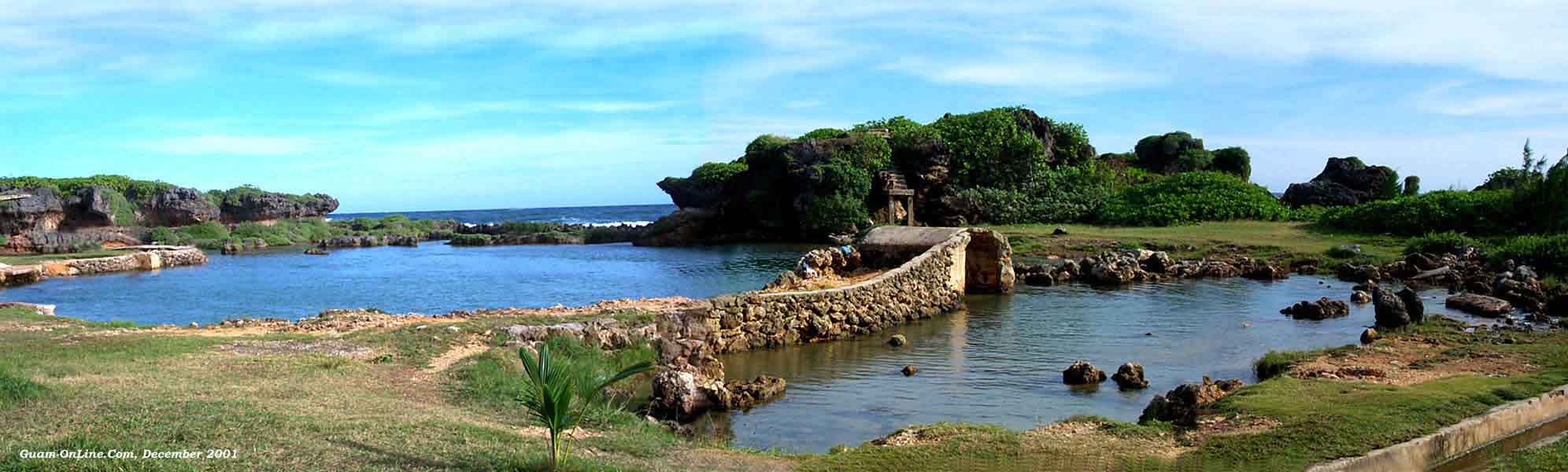 Guam Inarajan natural ocean pools on the Pacific Ocean