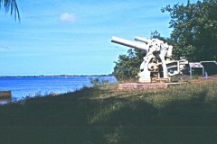 Japanese WWII Coastal Defense Gun at Gaan Point, the American Southern Landing Site in the  Liberation of Guam.