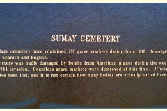 Sumay Cove Cemetery - Brass plaque at the cemetery gate provides brief history.