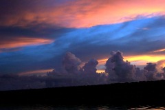 Guam sunset over the Philippine Sea at Agat Marina.