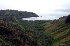 Scenic view of Guam's Ceti Bay from overlook on the heights of Guam Highway 2.