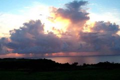 Guam sunset over the Philippine Sea at Haputo Point, NCTS.