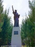 Replica of the Statue of Liberty in Paseo Park donated by the Guam Boy Scouts on their 40th anniversary in 1951.