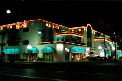 Night view of the Outback steakhouse in Tumon Guam.