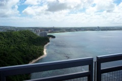 Tumon Bay hotel row and Tumon and beyond from the 2 Lovers Point observation platform.